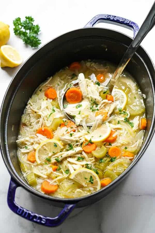 Lemon Chicken Rice Soup  - 10oz portion - Cooked & Portioned