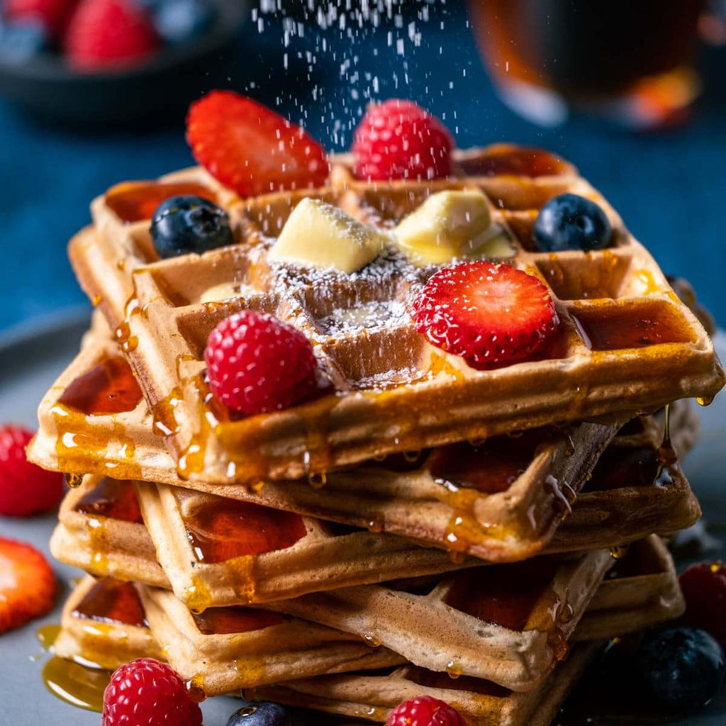 BREAKFAST MEAL - WAFFLES, FRUIT MIX & SYRUP