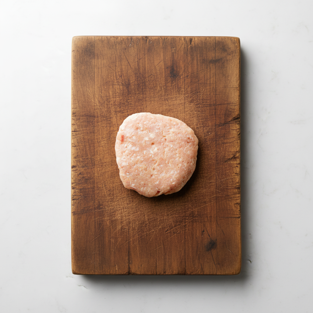 Chicken Burger on Cutting Board