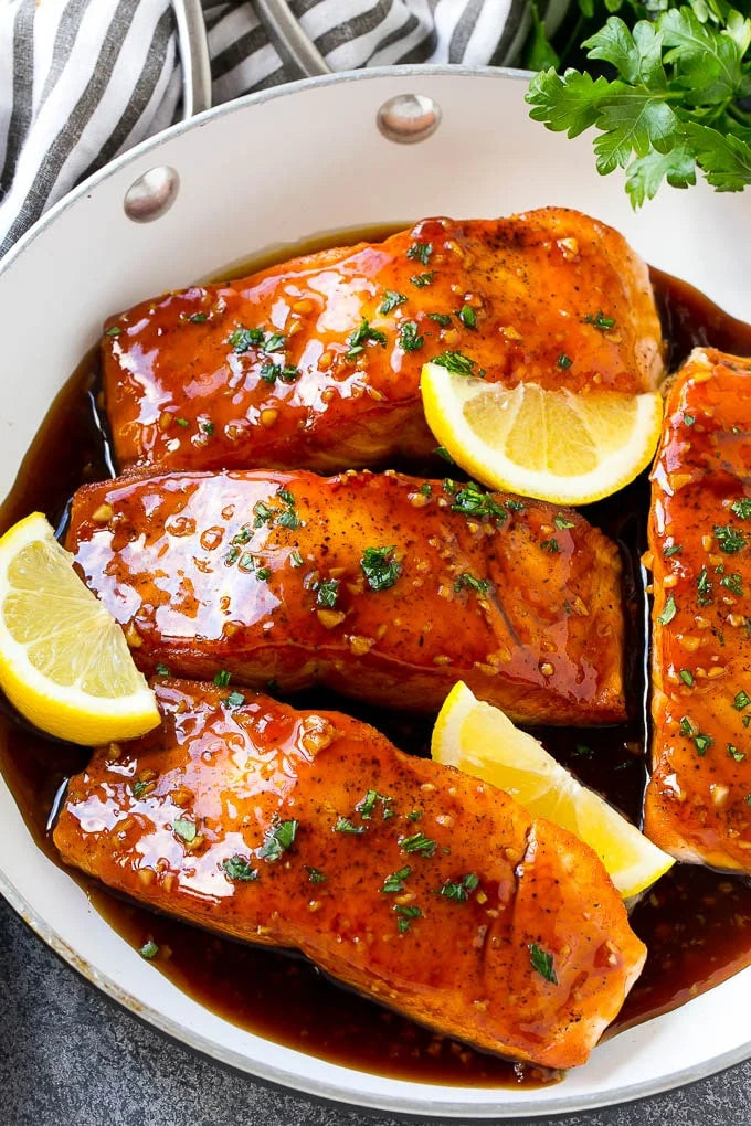 Salmon Fillet - Honey Garlic - Cooked & Portioned