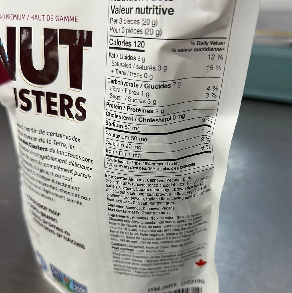 INNOFOODS ALMOND CASHEW PECAN NUT CLUSTERS