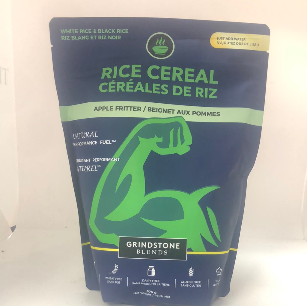 GRINDSTONE BLENDS -  RICE CEREAL  -  APPLE FRITTER