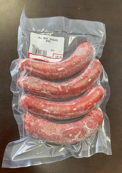 SAUSAGES - ALL BEEF - 4/PK