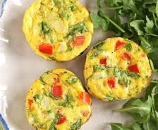 Egg Bites - OMELETTE W/PEPPERS,ONIONS & MUSHROOMS- Cooked & Portioned - 2/Pkg