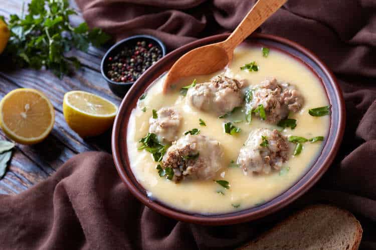 Meatball Soup - Greeek Style with Lemon Egg Sauce