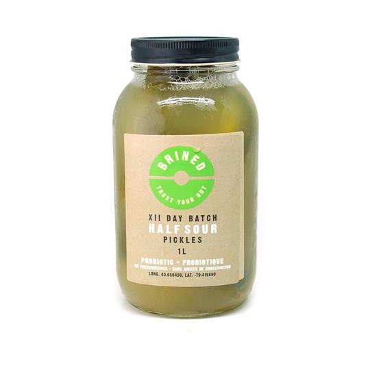 ORGANIC HALF SOUR LACTO FERMENTED PICKLES  1L
