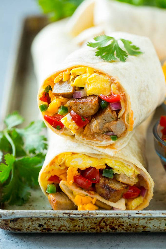 BREAKFAST WRAP - EGG & CHICKEN BREAKFAST SAUSAGE