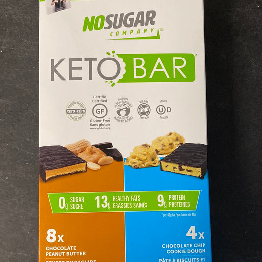 NO SUGAR KETO BARS - CASE - 12 BARS