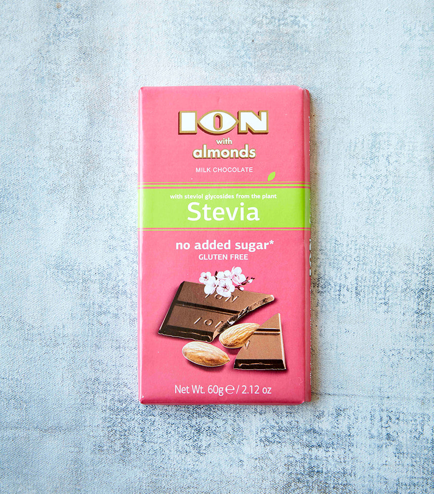 ION MILK CHOCOLATE WITH ALMONDS STEVIA (60g)
