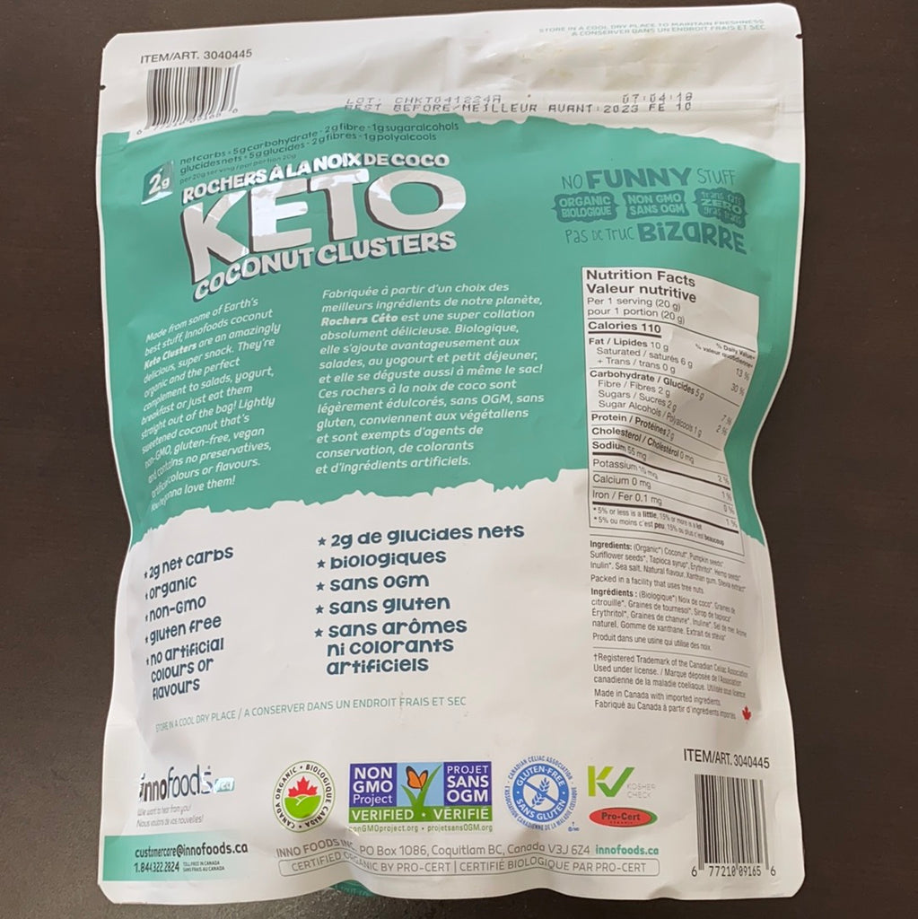 INNOFOODS ORGANIC - KETO COCONUT CLUSTERS