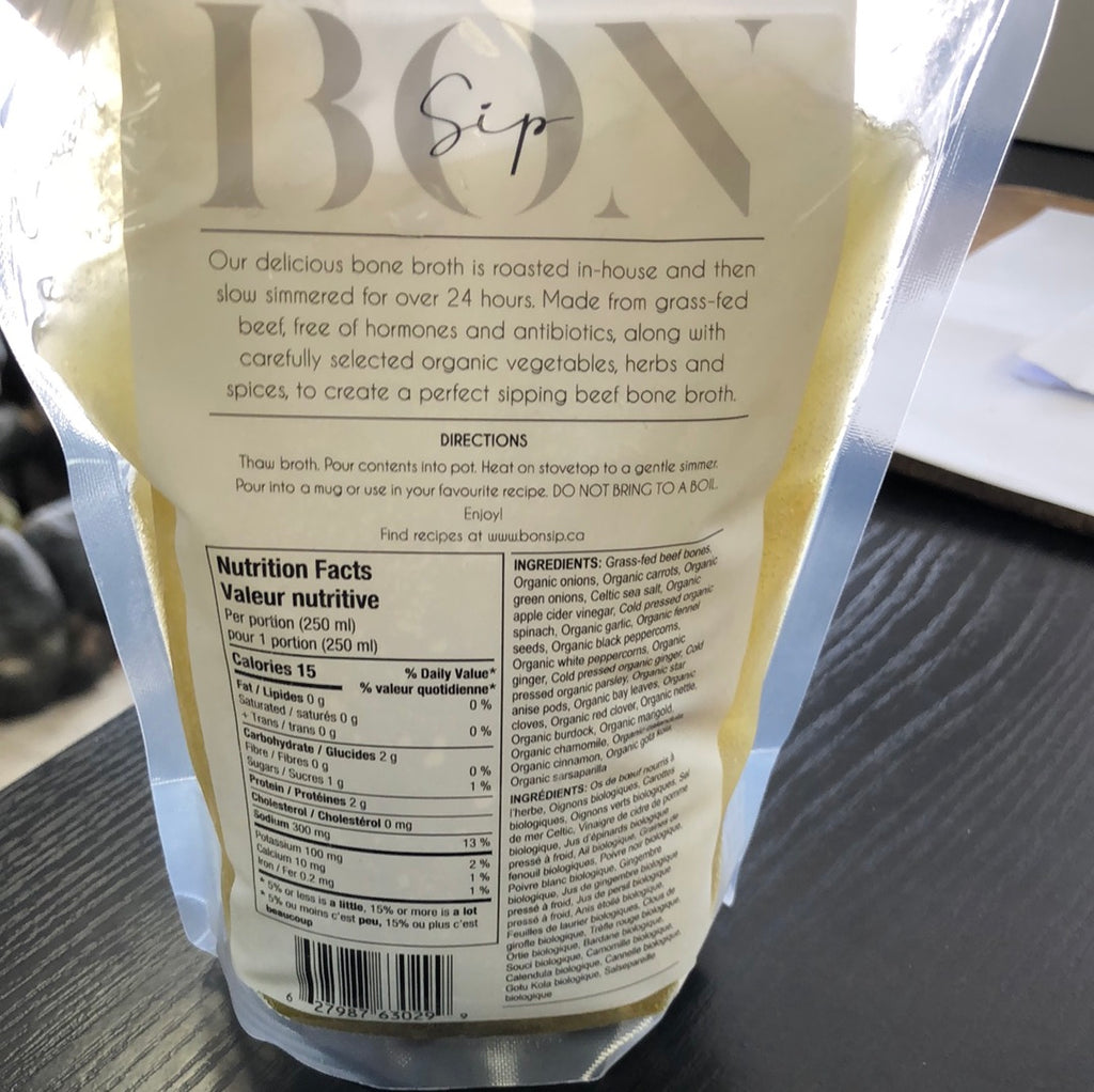 BON SIP - ROASTED BEEF BONE BROTH (500ML)