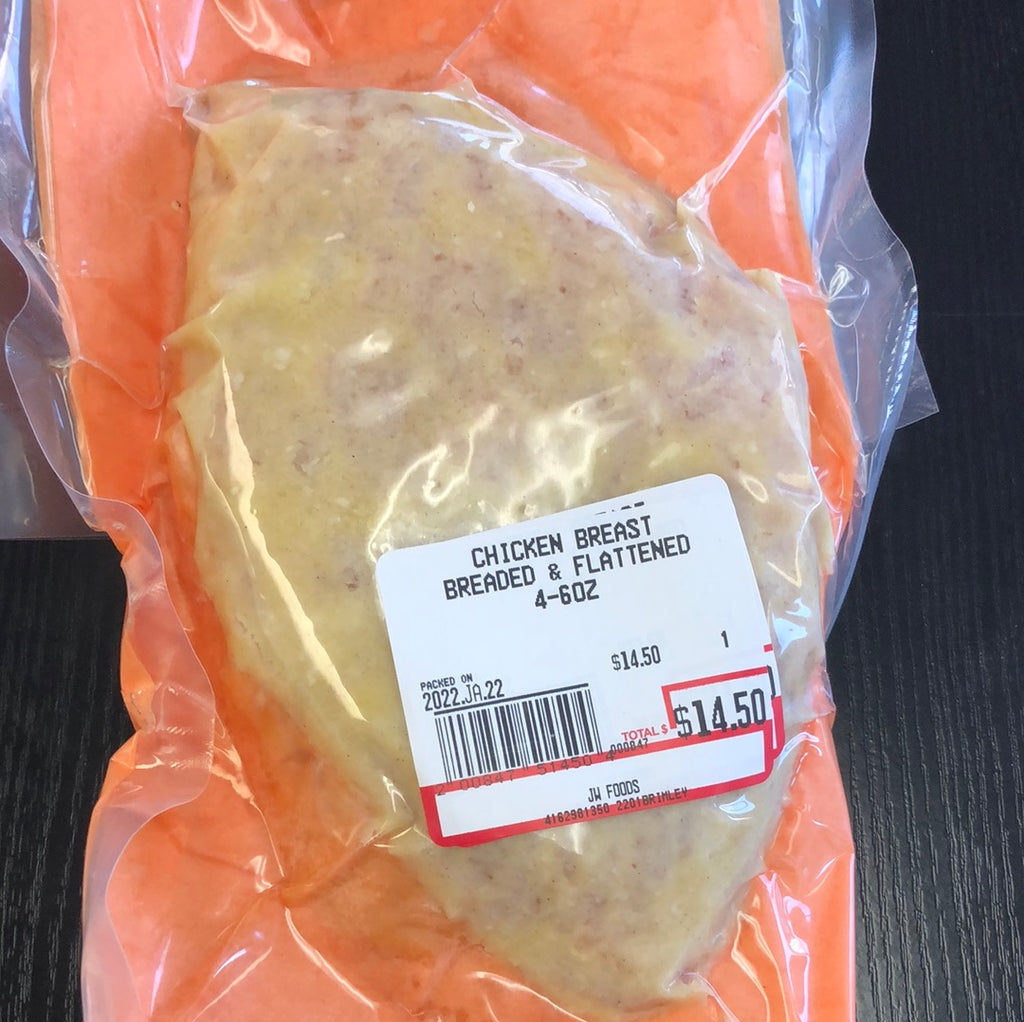 CHICKEN BREAST - BREADED & FLATTENED