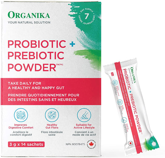 Probiotic + prebiotic powder