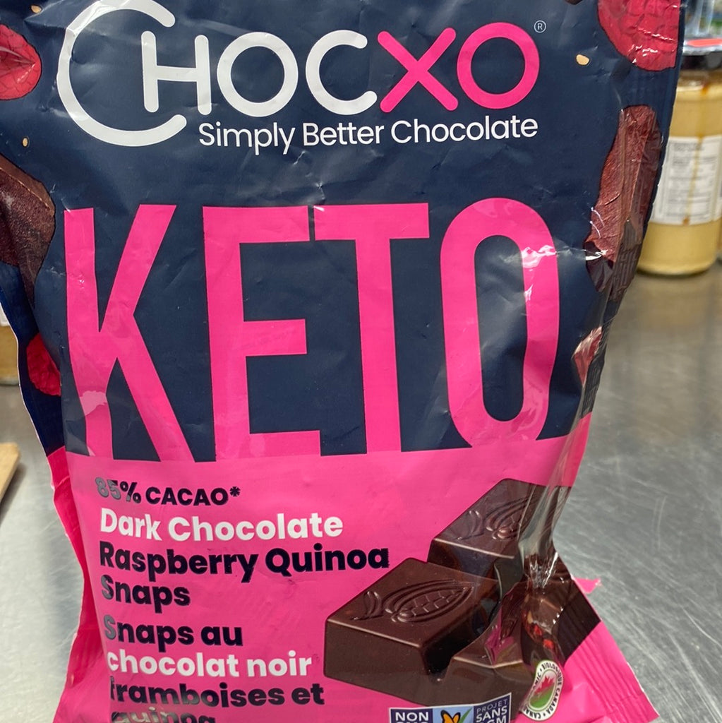 CHOCXO - KETO DARK CHOCOLATE RASPBERRY QUINOA SNAPS - 420g