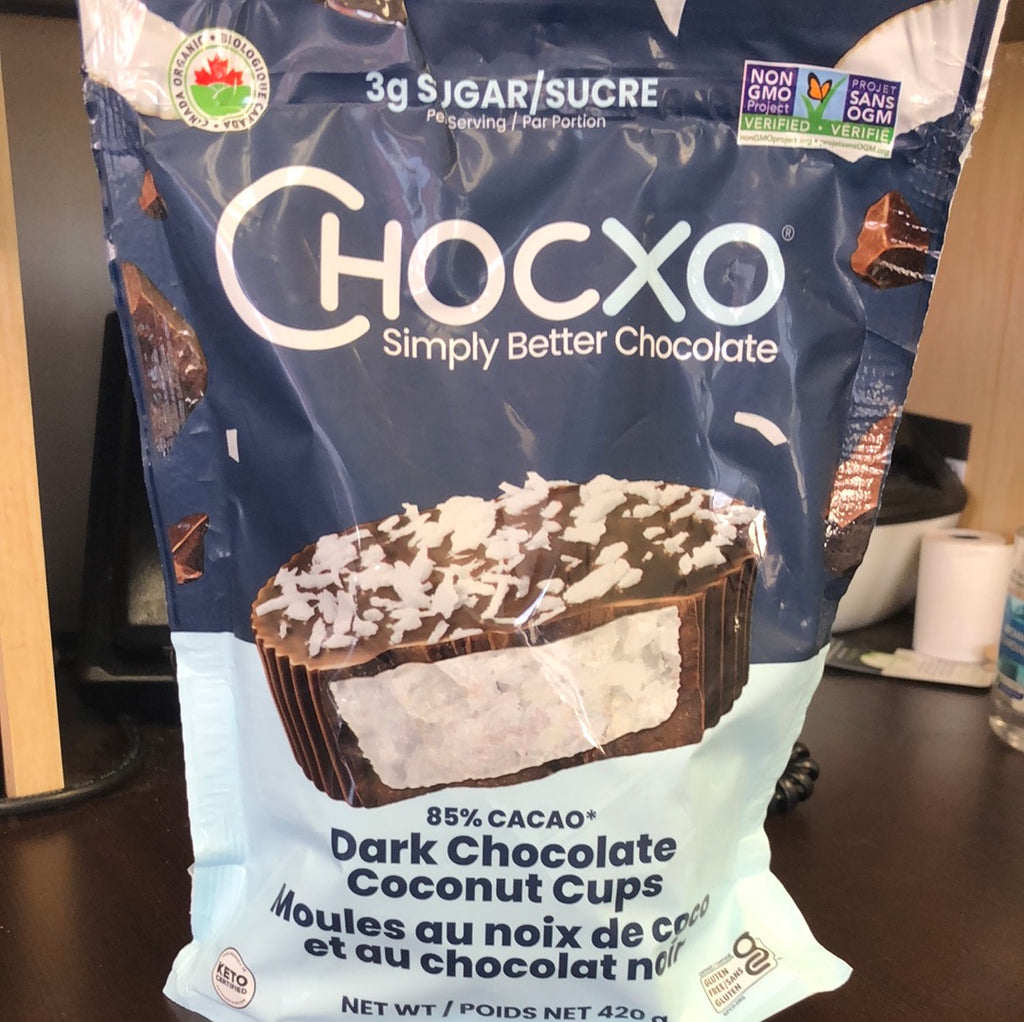 CHOCXO - DARK CHOCOLATE COCONUT CUPS - 420g
