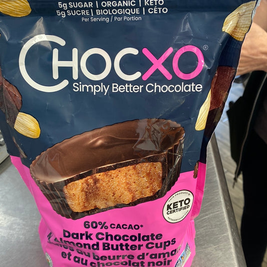 CHOCXO - DARK CHOCOLATE ALMOND BUTTER CUPS - 420g