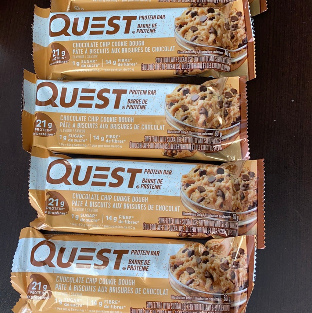 QUEST PROTEIN BAR - CHOCOLATE CHIP COOKIE DOUGH - SINGLE PACK