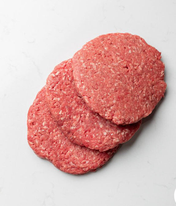 Butler Burger 4OZ CASE of BUTCHER BEEF BURGERS – J&W Meal Butler