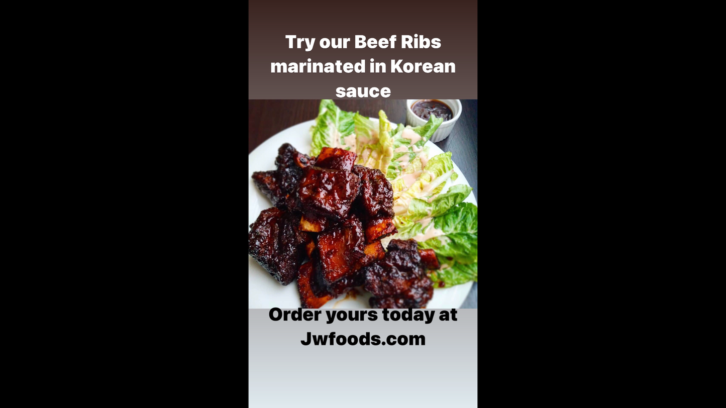 BEEF RIBS - MARINATED IN KOREAN BBQ SAUCE