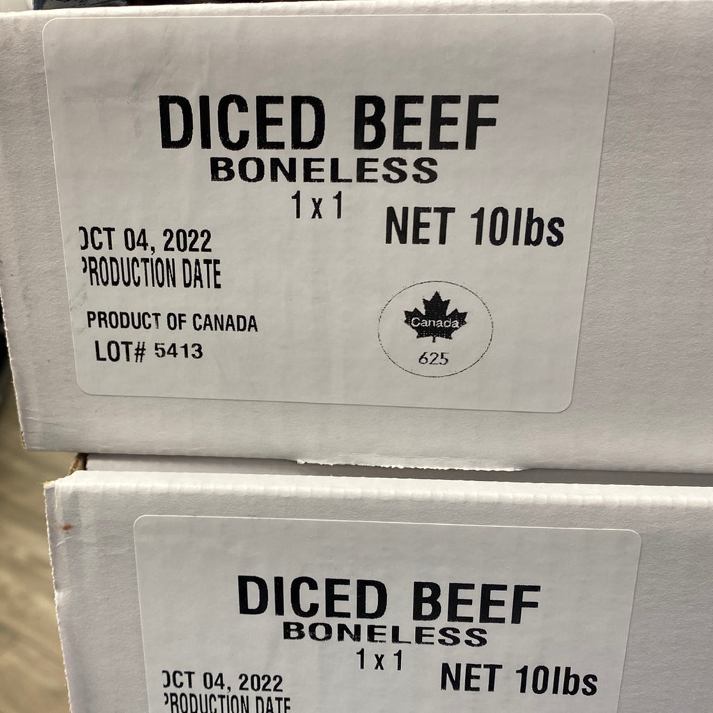 STEW CASE DICED AAA BEEF BONELESS 10x1lb