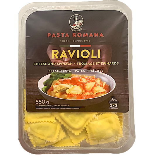 PASTA ROMANA CHEESE & SPINACH RAVIOLI 550 G