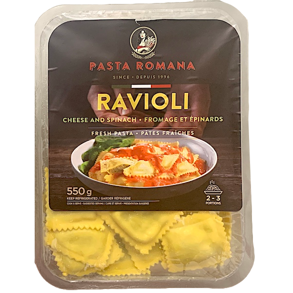 PASTA ROMANA CHEESE & SPINACH RAVIOLI 550 G