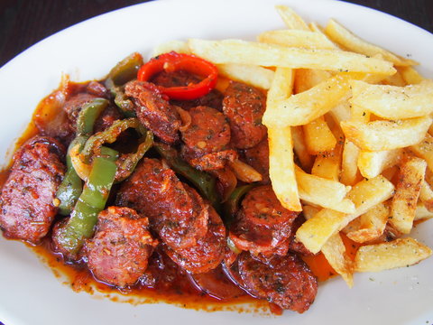 SPETZOFAI - Greek Sausage & Peppers - Cooked & Portioned 8oz