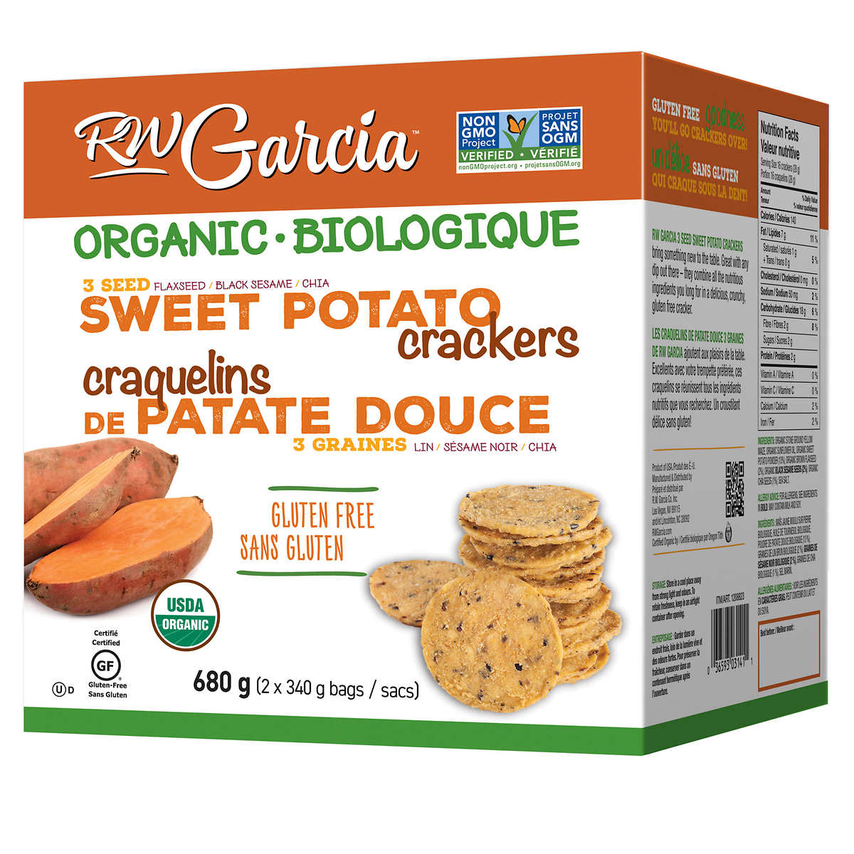 ORGANIC SWEET POTATO CRACKERS 850g