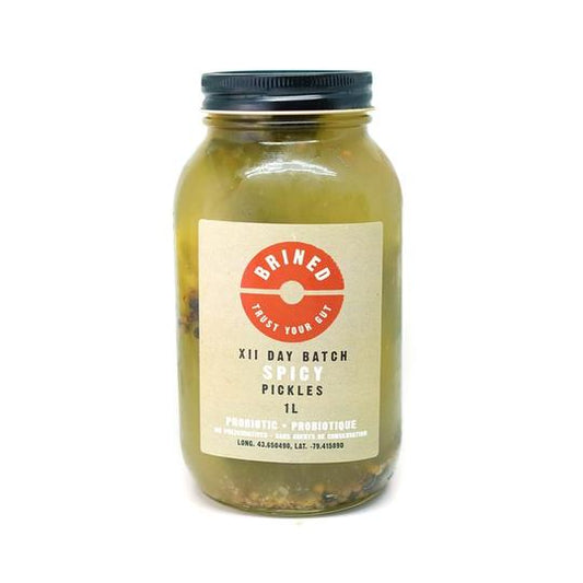 ORGANIC SPICY FULL SOUR LACTO FERMENTED PICKLES  1L